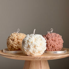Lily Flower Ball Soy Candle | Handmade Decorative Candle-1