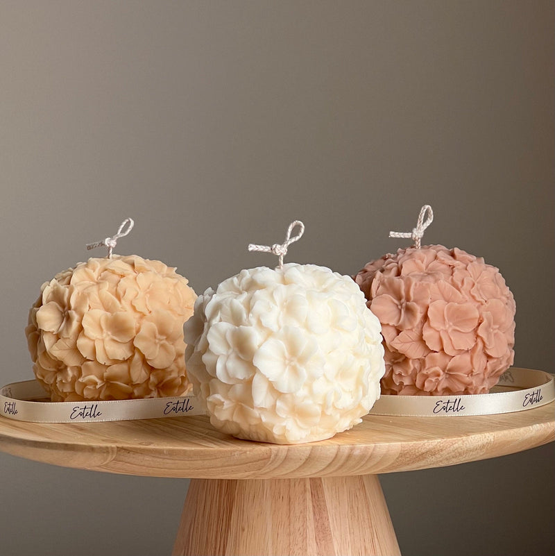 Hibiscus Flower Ball Candle | Decorative Soy Wax, Unscented-1