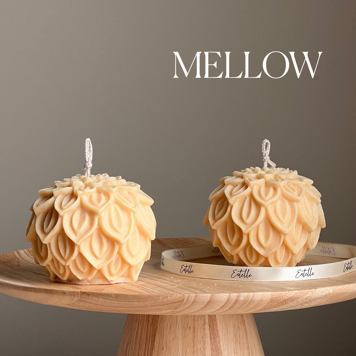 Lotus Flower Soy Wax Candle: Handmade Decorative Candle-4
