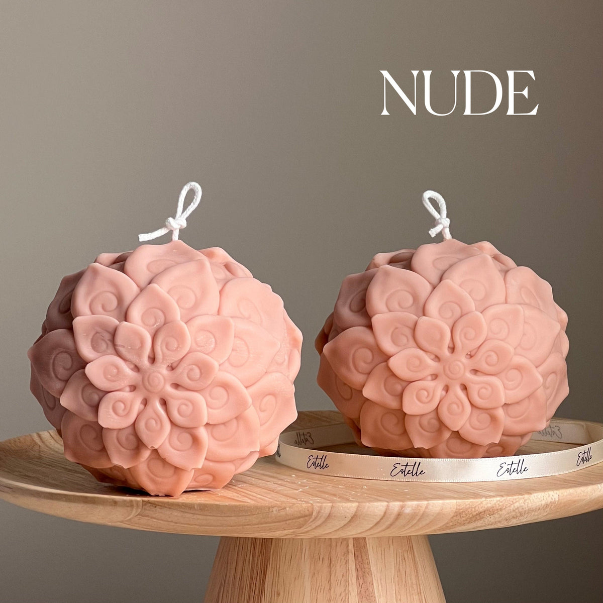 Lotus Flower Ball Candle | Large Soy Wax, Home Decor-2