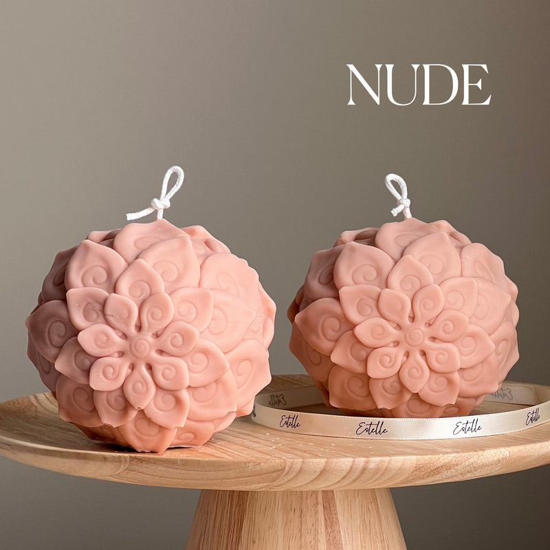 Lotus Flower Ball Candle | Large Soy Wax, Home Decor-2