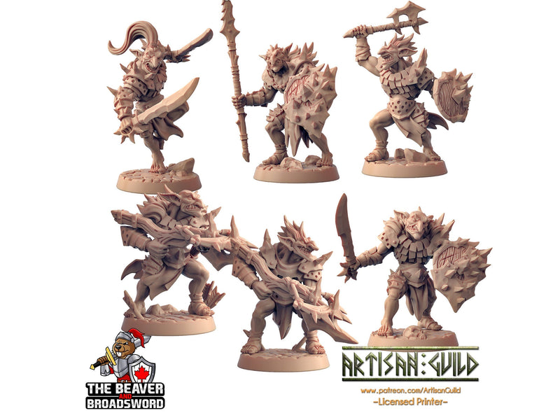 6 Hobgoblin warrior mini pack - Artisan Guild | DnD | Goblin | Fighter | Ranger | Goblinoid | Monster | Pathfinder | Orc | TTRPG-1