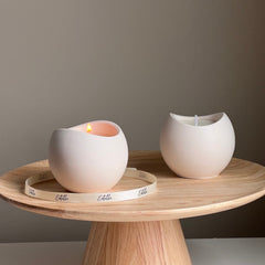 Handmade Soy Wax Candle in Jesmonite Bowl - Custom Scented-1