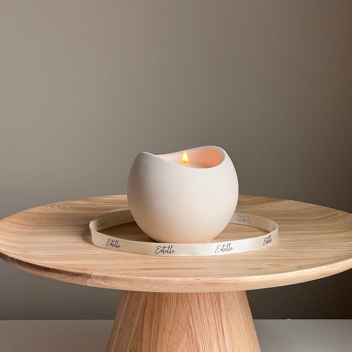 Handmade Soy Wax Candle in Jesmonite Bowl - Custom Scented-3