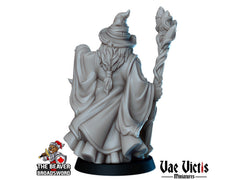 Old Human Wizard dnd mini - Vae Victis | Sorcerer | Warlock | Hero | PC | Alchemist | City | Player | Magician | Pathfinder | Magic | Epic-2