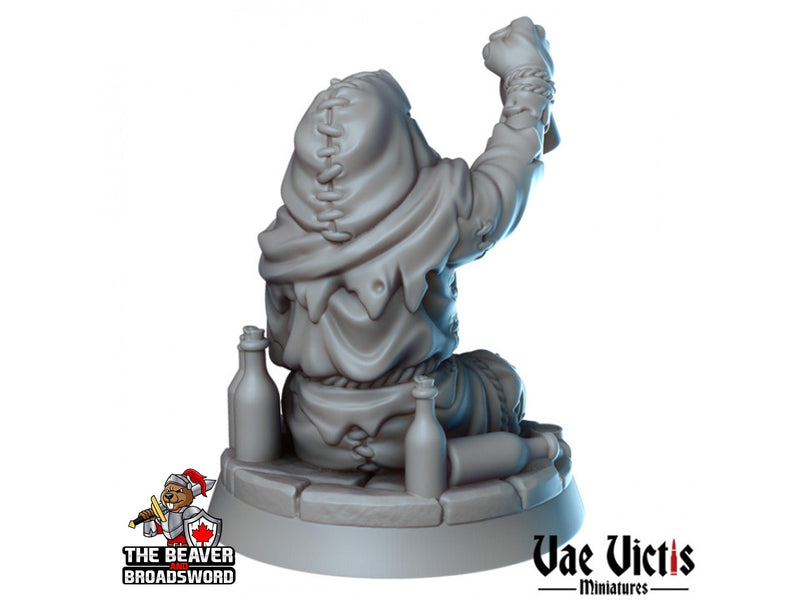 Legless Beggar DnD mini - Vae Victis | Townsfolk | Poor | Villager | NPC | Drunk | City | Thief | Pathfinder | Underground | Human | Male-2