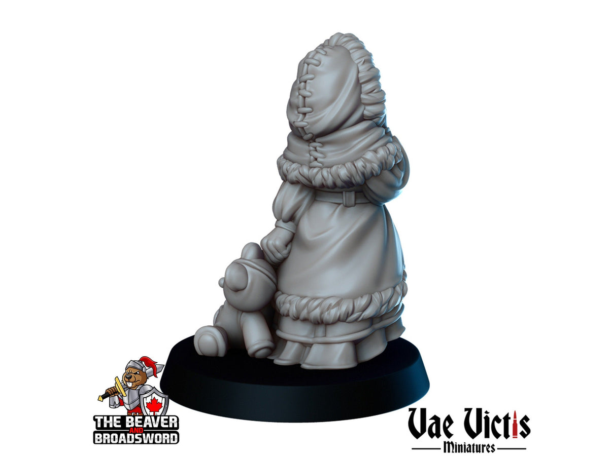 Arctic Little Girl DnD mini - Vae Victis | Villager | Child | Female | NPC | Townsfolk | Cold | Medieval | Winter | Cold | NPC | Fantasy-2