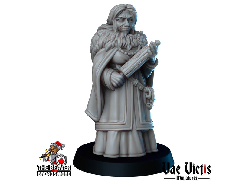 Winter Grandma DnD mini - Vae Victis | Villager | Old | Female | NPC | Townsfolk | Cold | Medieval | Winter | Pathfinder | NPC | Fantasy-1