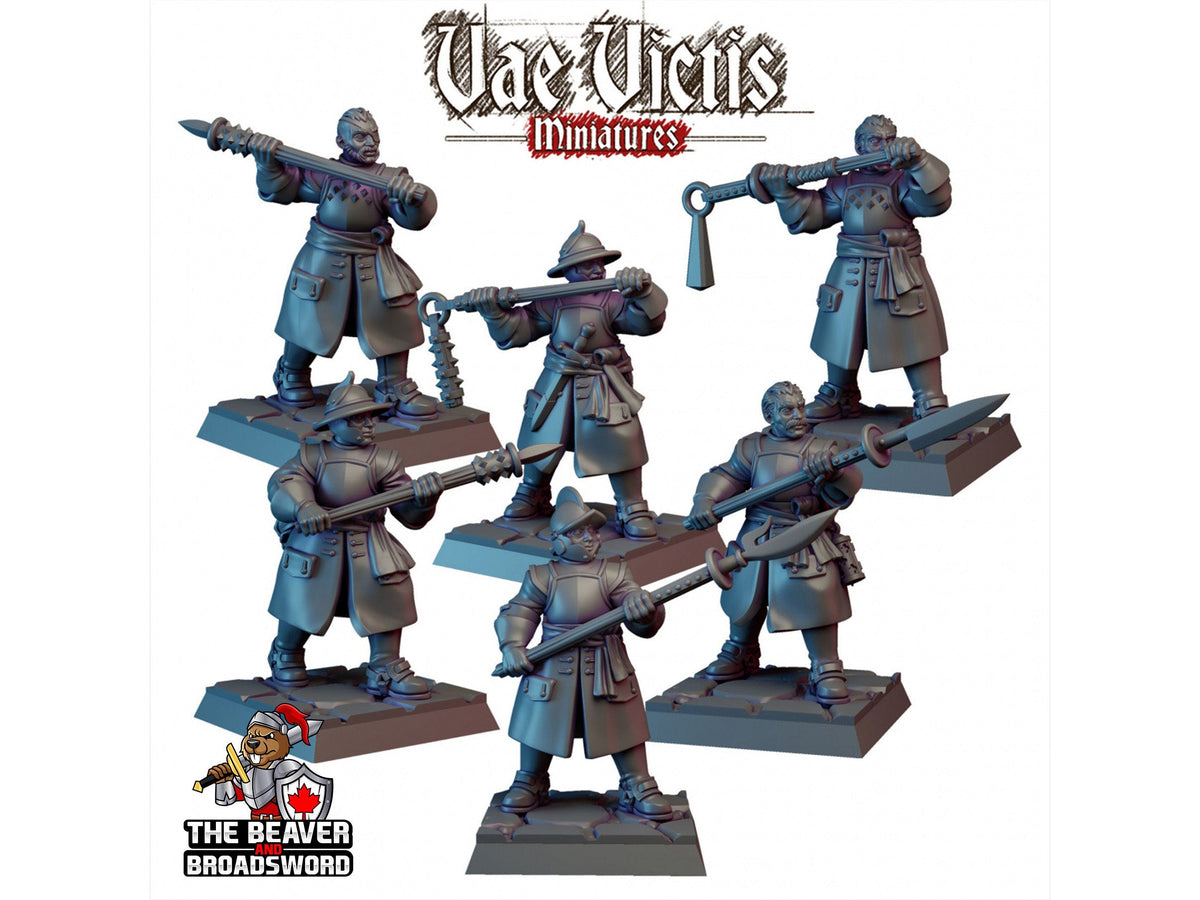 Vampire Hunters mini Set - Vae Victis | DnD | Pathfinder | Human | Male | Dark | Gothic | Fighter | Paladin | Victorian | Pikemen | Unit-1