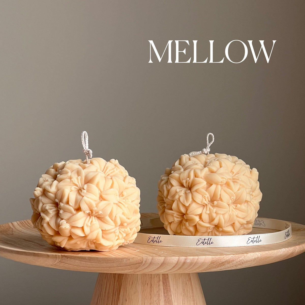 Lily Flower Ball Soy Candle | Handmade Decorative Candle-4