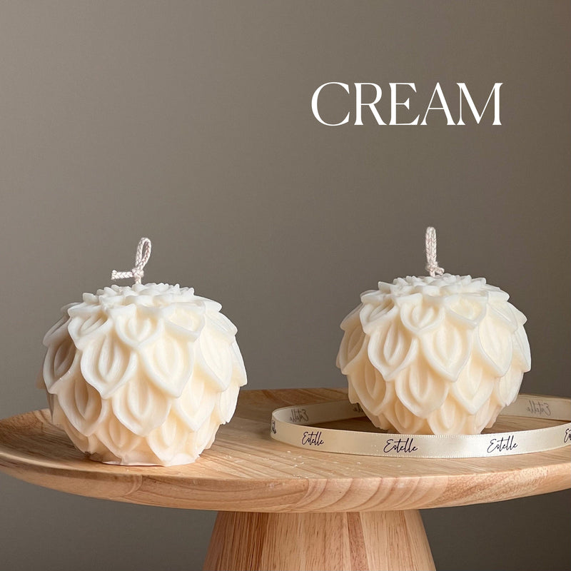 Lotus Flower Soy Wax Candle: Handmade Decorative Candle-3