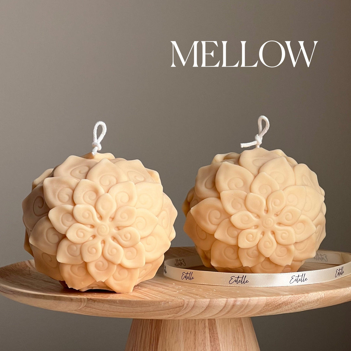 Lotus Flower Ball Candle | Large Soy Wax, Home Decor-4