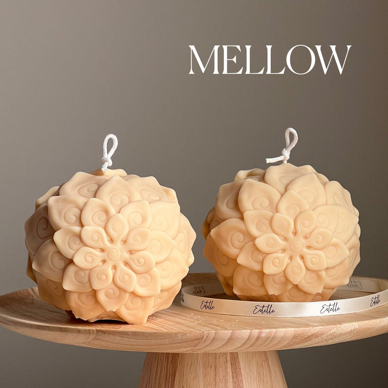 Lotus Flower Ball Candle | Large Soy Wax, Home Decor-4