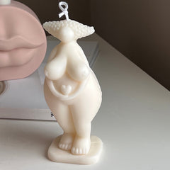 Curvy Body Soy Candle: Handmade Woman Torso Sculpture-8