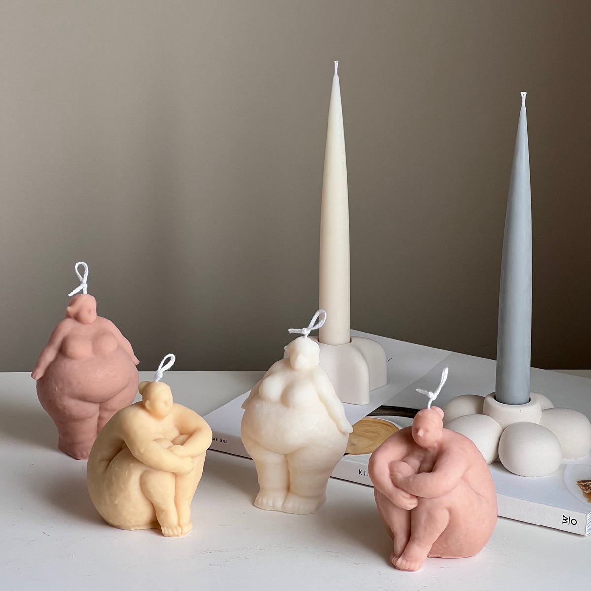 Handmade Curvy Body Soy Candle: Woman Torso Sculpture-1