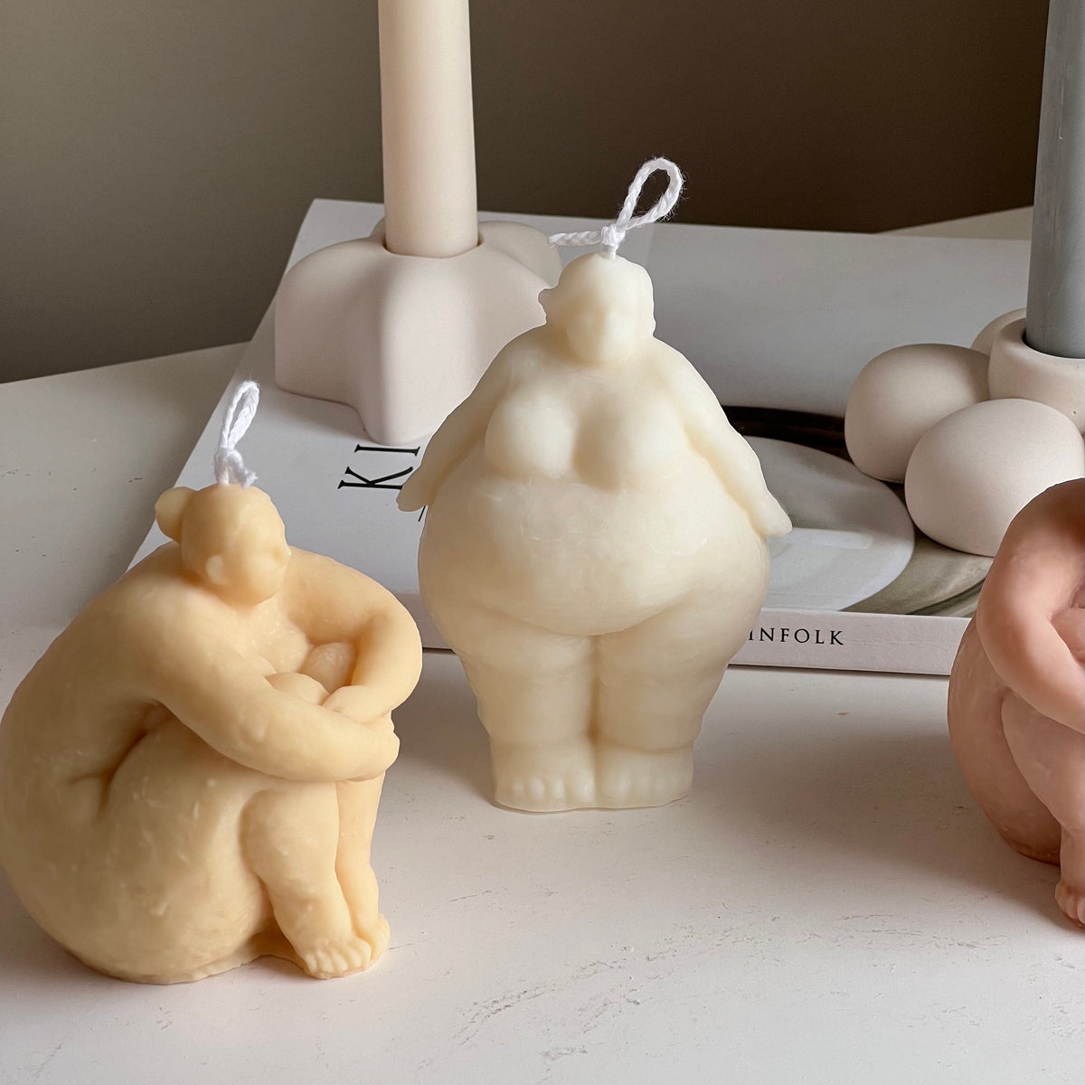 Handmade Curvy Body Soy Candle: Woman Torso Sculpture-3