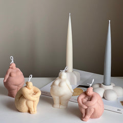 Handmade Curvy Body Soy Candle: Woman Torso Sculpture-4