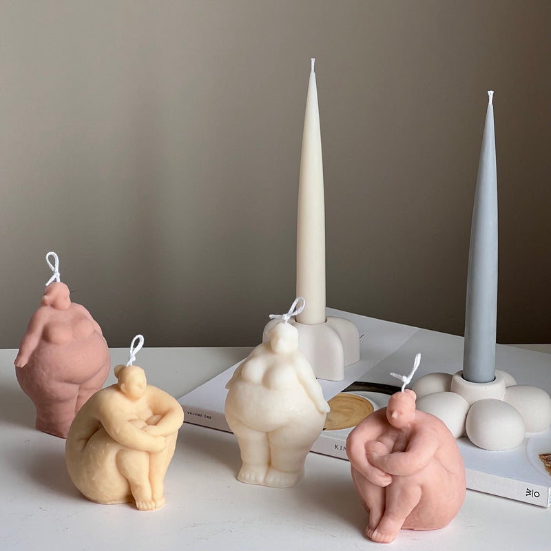Handmade Curvy Body Soy Candle: Woman Torso Sculpture-4