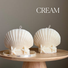 Large Seashell Soy Wax Candle | Coastal Home Decor-3