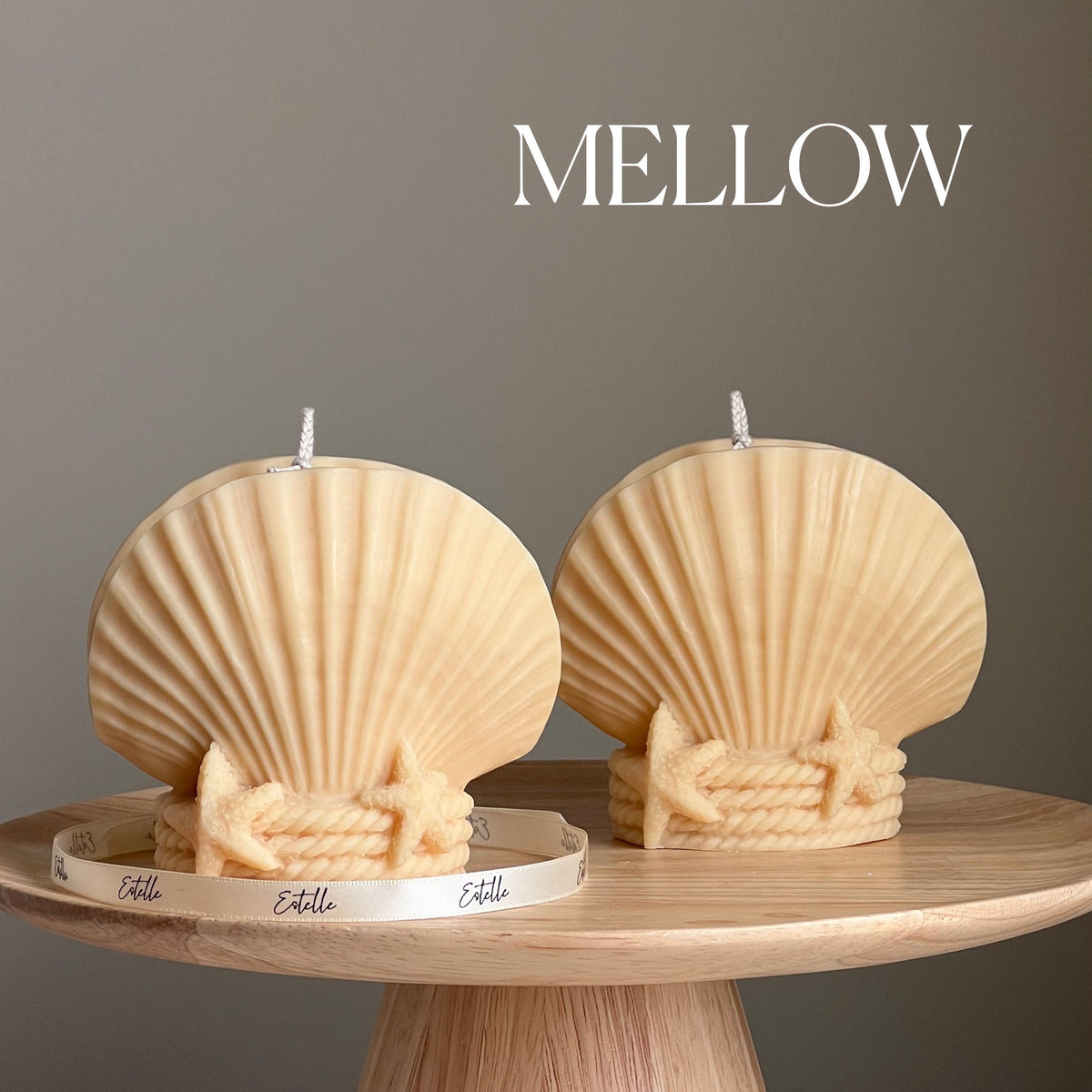 Large Seashell Soy Wax Candle | Coastal Home Decor-4