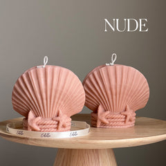 Large Seashell Soy Wax Candle | Coastal Home Decor-2
