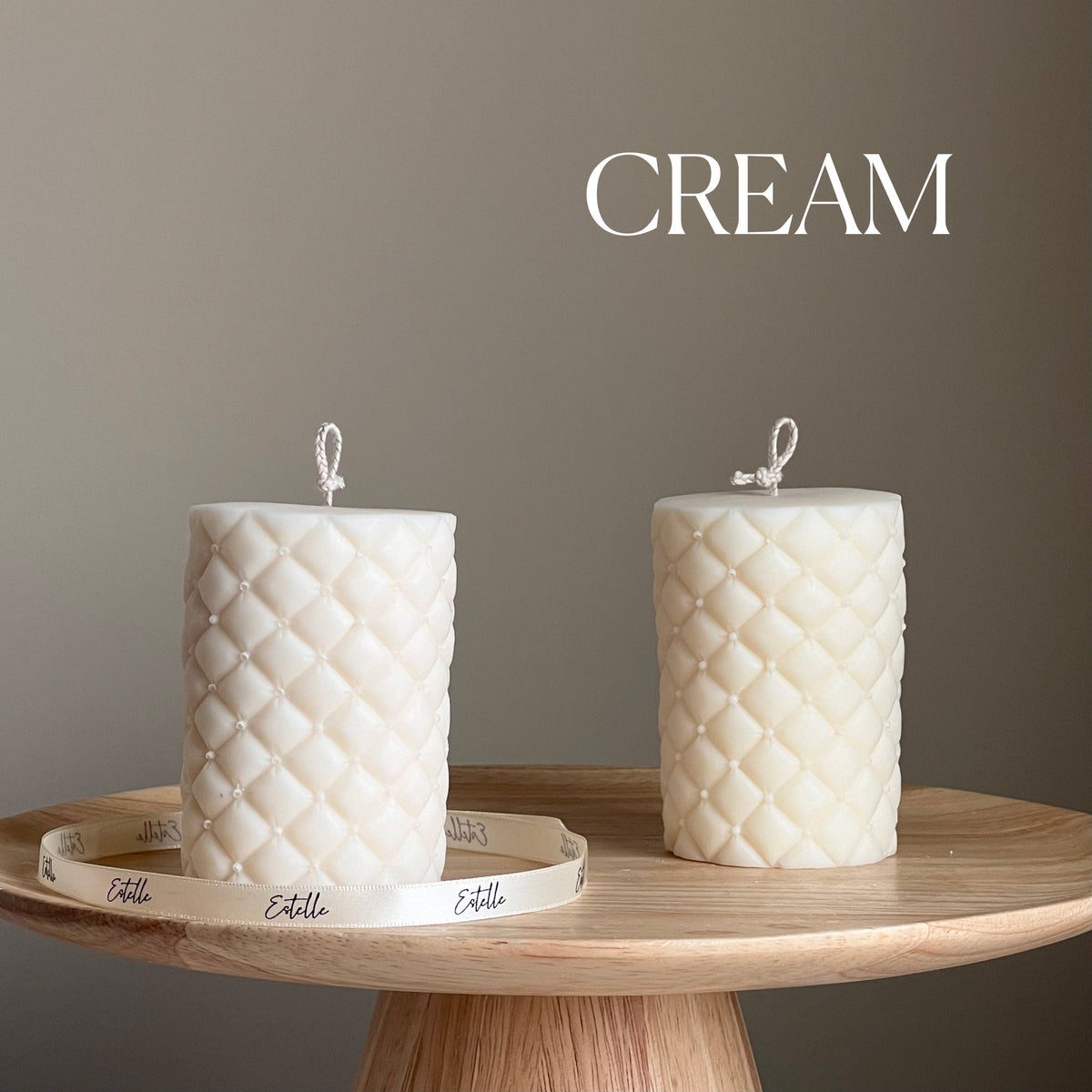 Sofa Wrinkle Soy Pillar Candle | Sculptural Home Decor-3