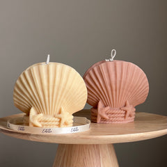 Large Seashell Soy Wax Candle | Coastal Home Decor-1
