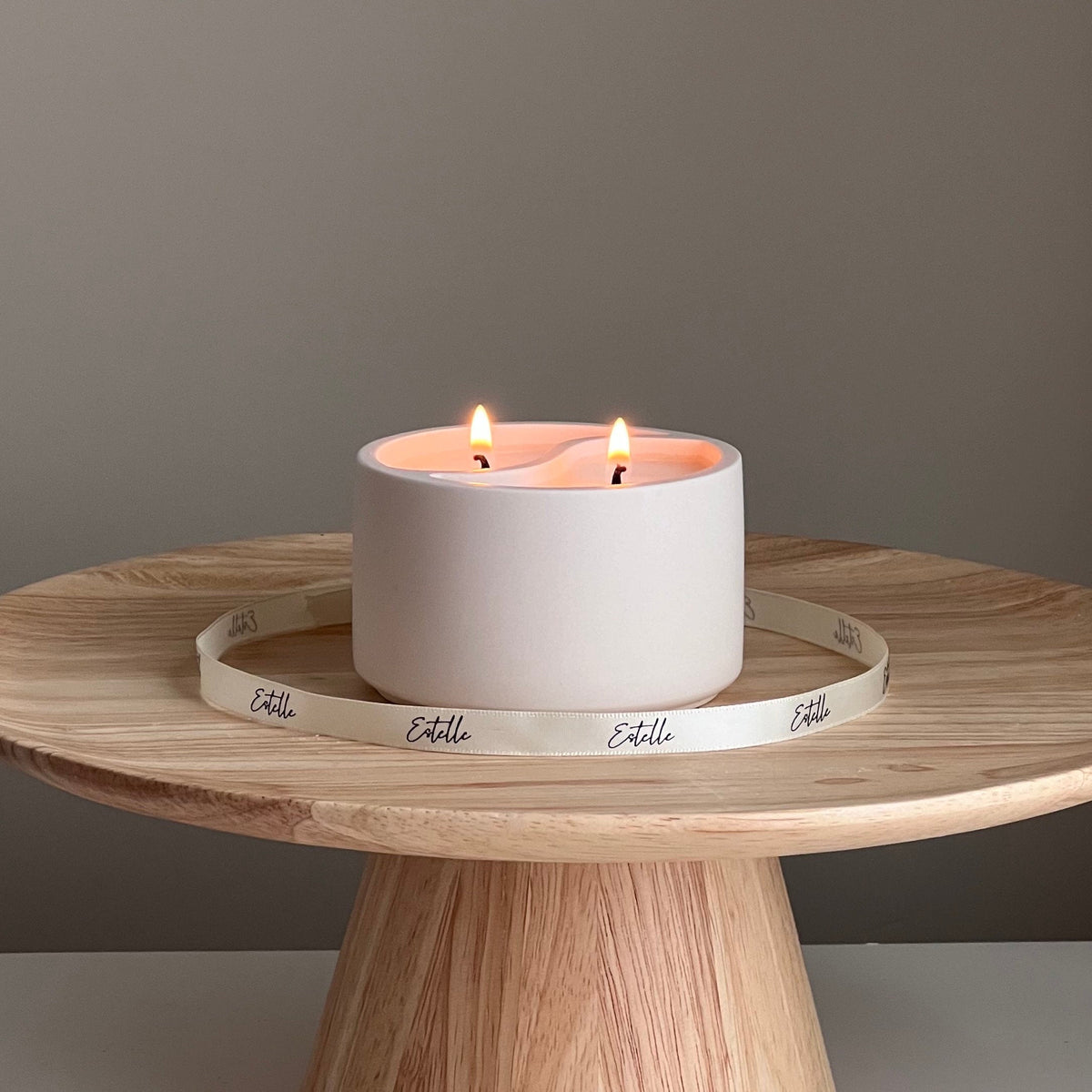 Yin Yang Soy Wax Candle in Jesmonite Jar - Custom Scented-2