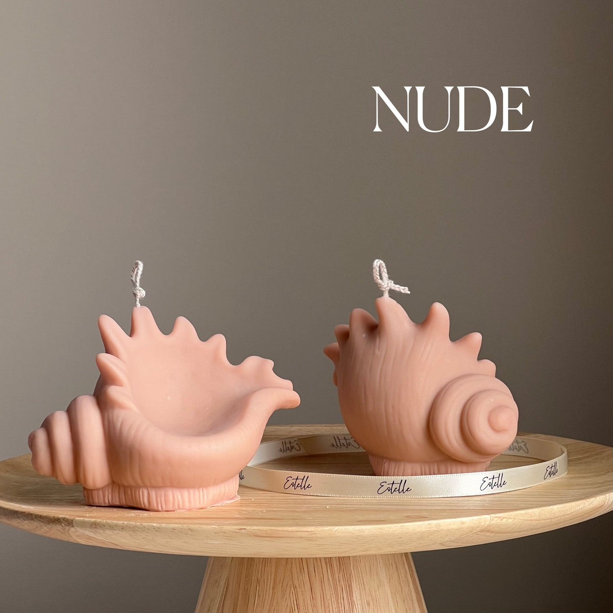 Sea Shell Soy Candle: Decorative Clam Shell, Unique Vegan Gift-2