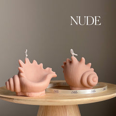 Sea Shell Soy Candle: Decorative Clam Shell, Unique Vegan Gift-2