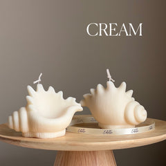 Sea Shell Soy Candle: Decorative Clam Shell, Unique Vegan Gift-3