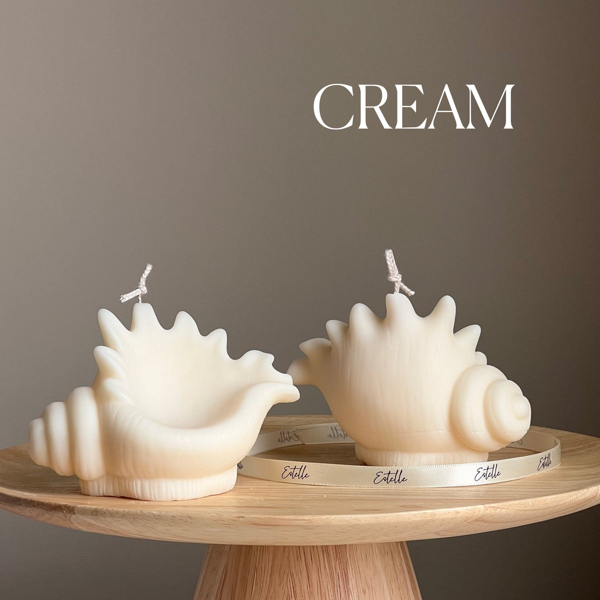 Sea Shell Soy Candle: Decorative Clam Shell, Unique Vegan Gift-3