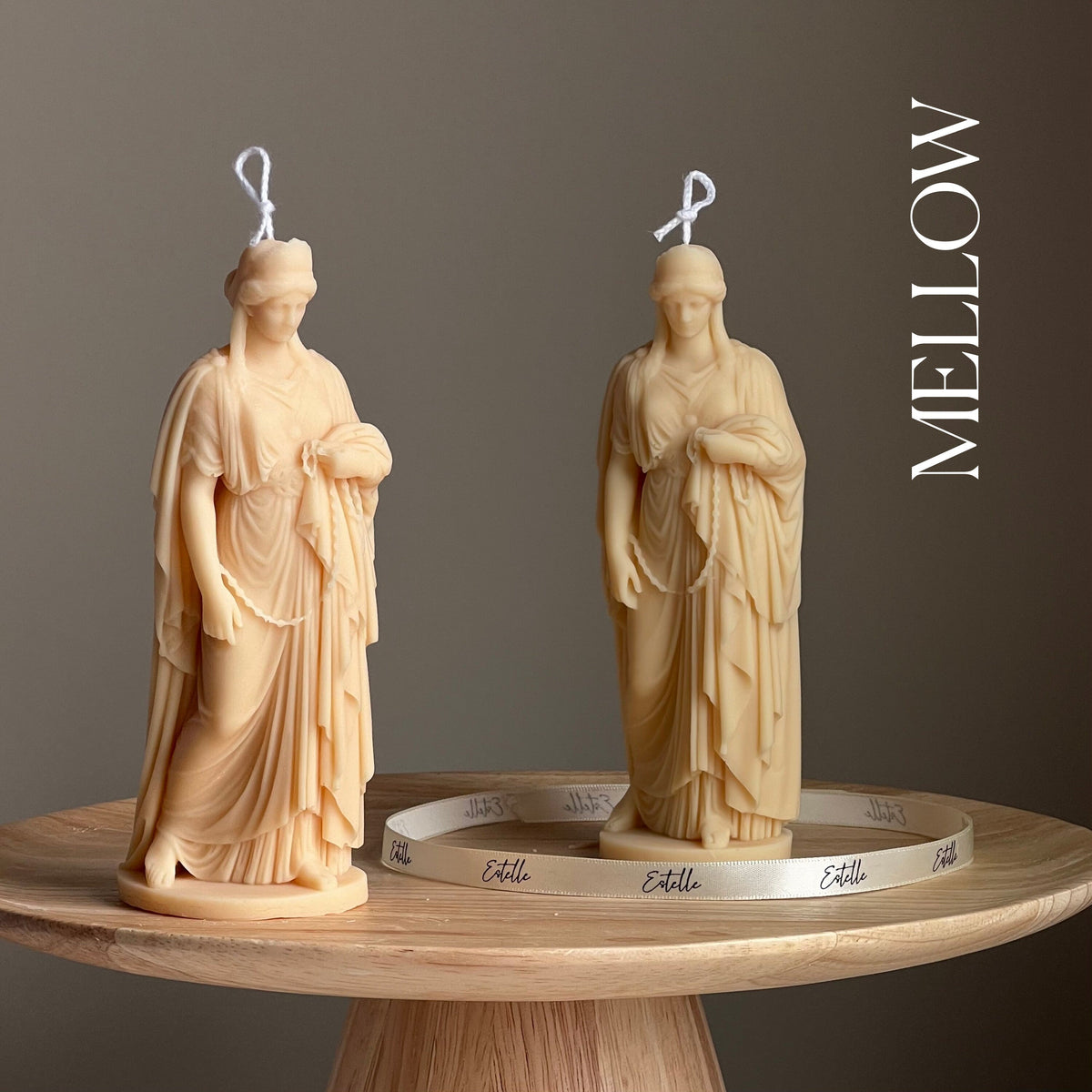 Zenobia Goddess Soy Candle: Greek Statue, Coffee Table Decor-5