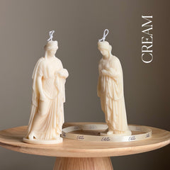 Zenobia Goddess Soy Candle: Greek Statue, Coffee Table Decor-4