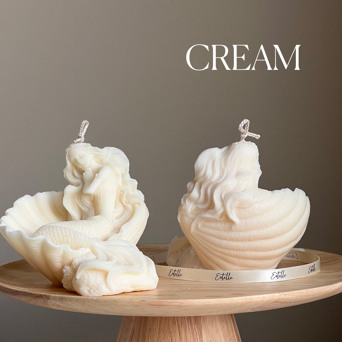 Mermaid Soy Wax Candle: Sculptural Woman Statue Candle-3