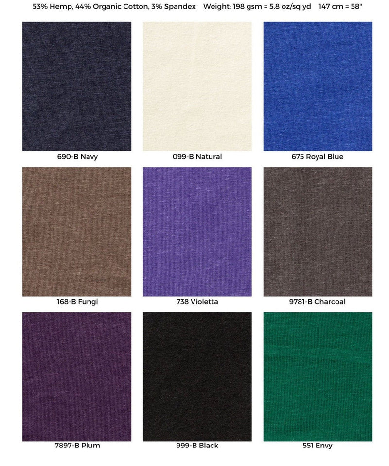 Hemp Organic Cotton Stretch Jersey Fabric – Premium Sustainable Knit-5