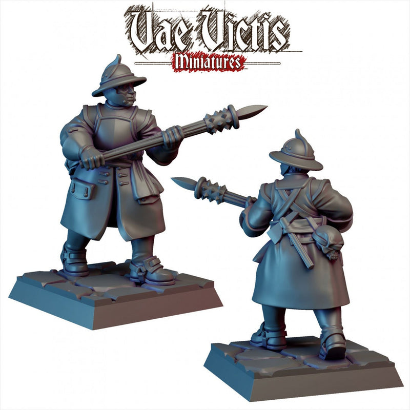 Vampire Hunters mini Set - Vae Victis | DnD | Pathfinder | Human | Male | Dark | Gothic | Fighter | Paladin | Victorian | Pikemen | Unit-2