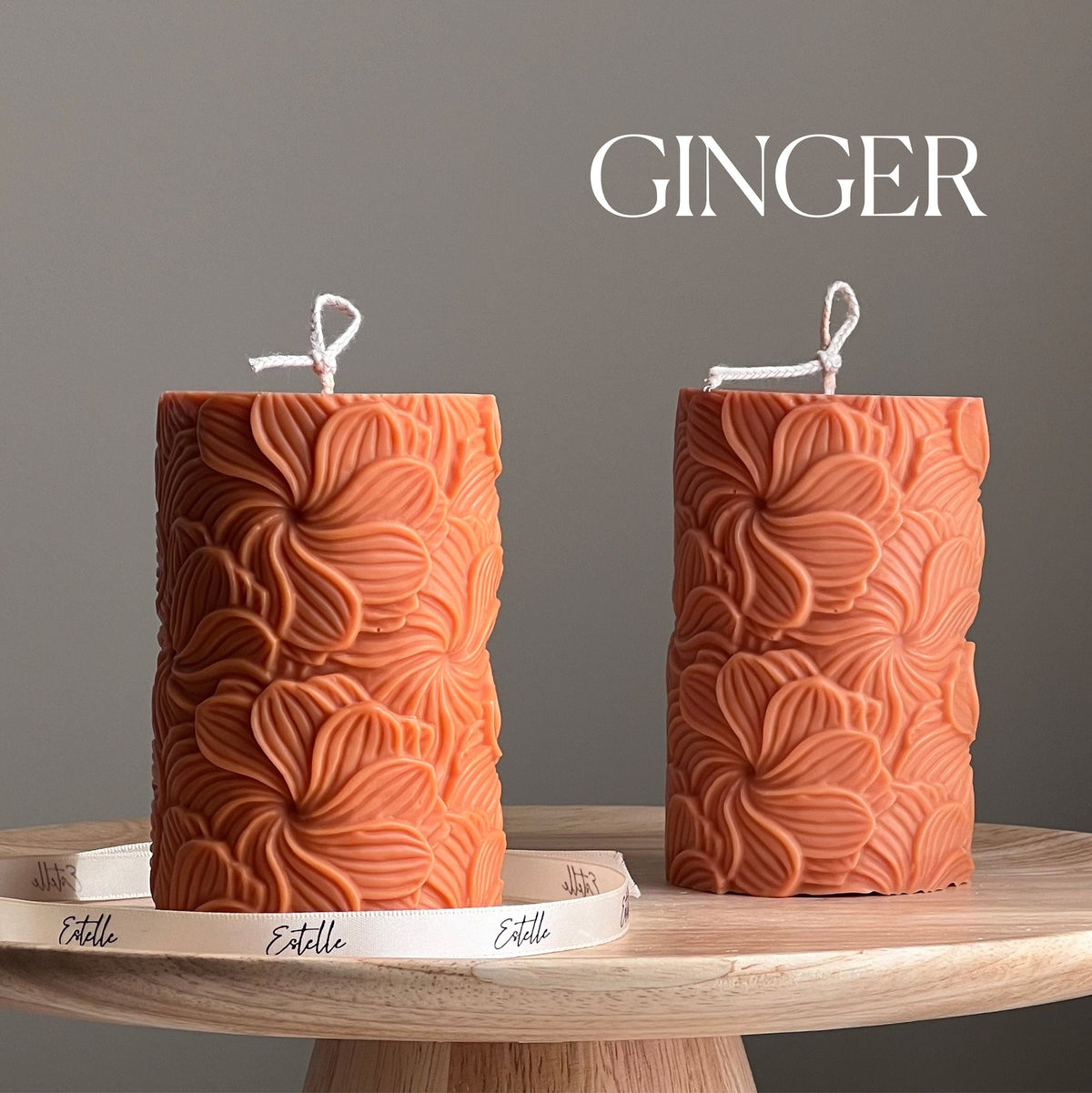 Sculptural Flower Candle | Soy Wax Pillar-5