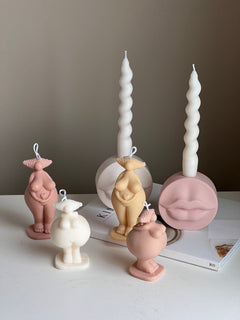 Curvy Body Soy Candle: Handmade Woman Torso Sculpture-1