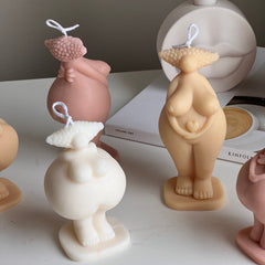 Curvy Body Soy Candle: Handmade Woman Torso Sculpture-6
