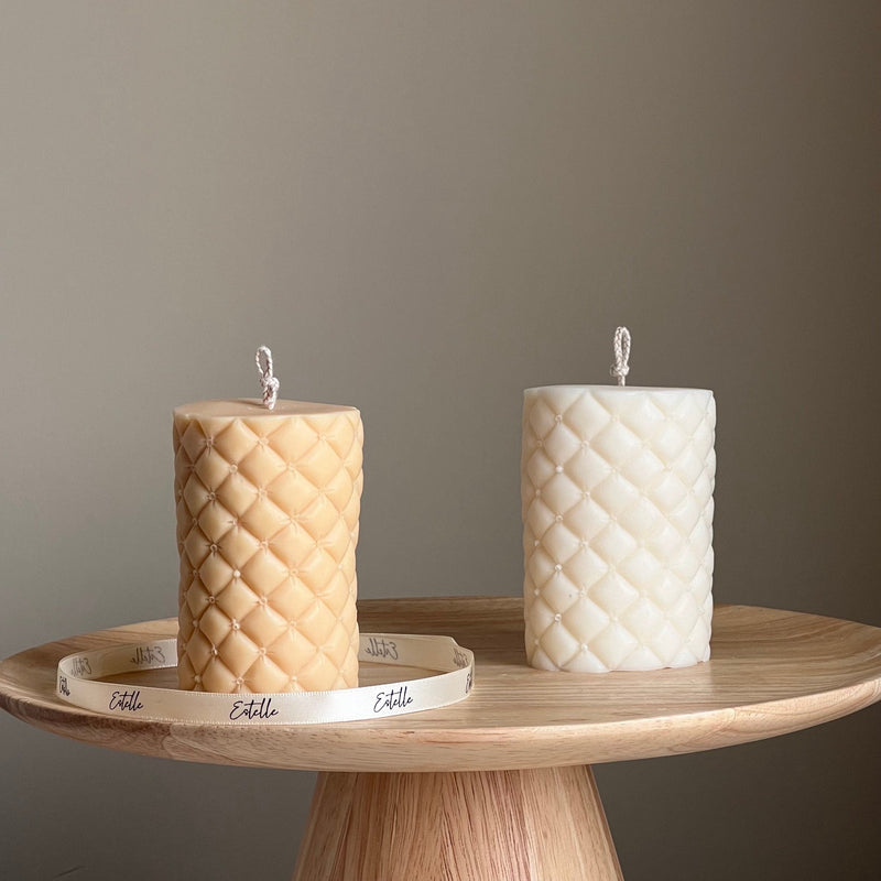 Sofa Wrinkle Soy Pillar Candle | Sculptural Home Decor-1
