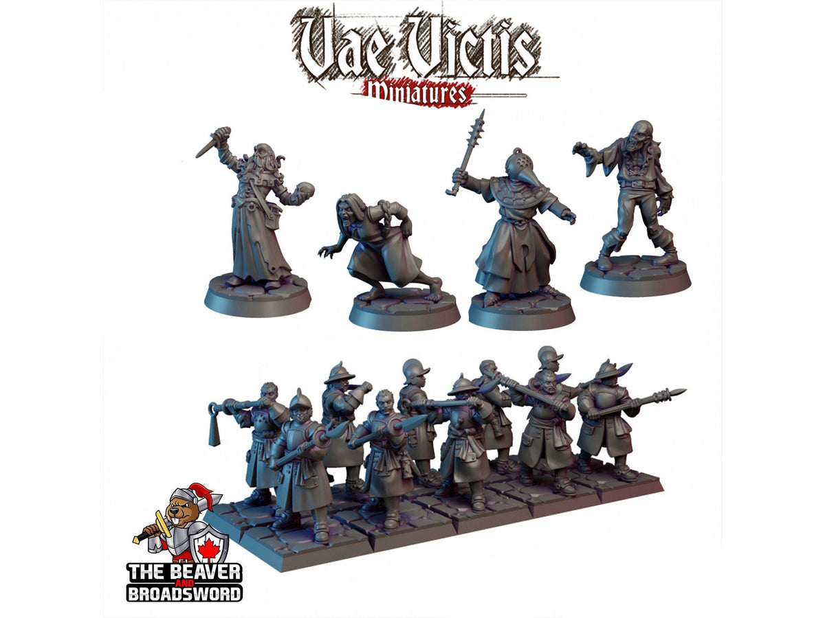 14 Vampire Hunters Mini Set - Vae Victis | DnD | Pathfinder | Human | Fighter |  Monster | Dark | Gothic | Victorian 28mm 32mm Fantasy-1