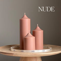 Handmade Soy Wax Pillar Candle: Unscented Decorative Candle-2