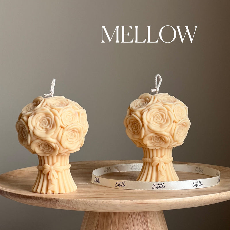 Sculptural Flower Bouquet Candle | Soy Wax Pillar-4