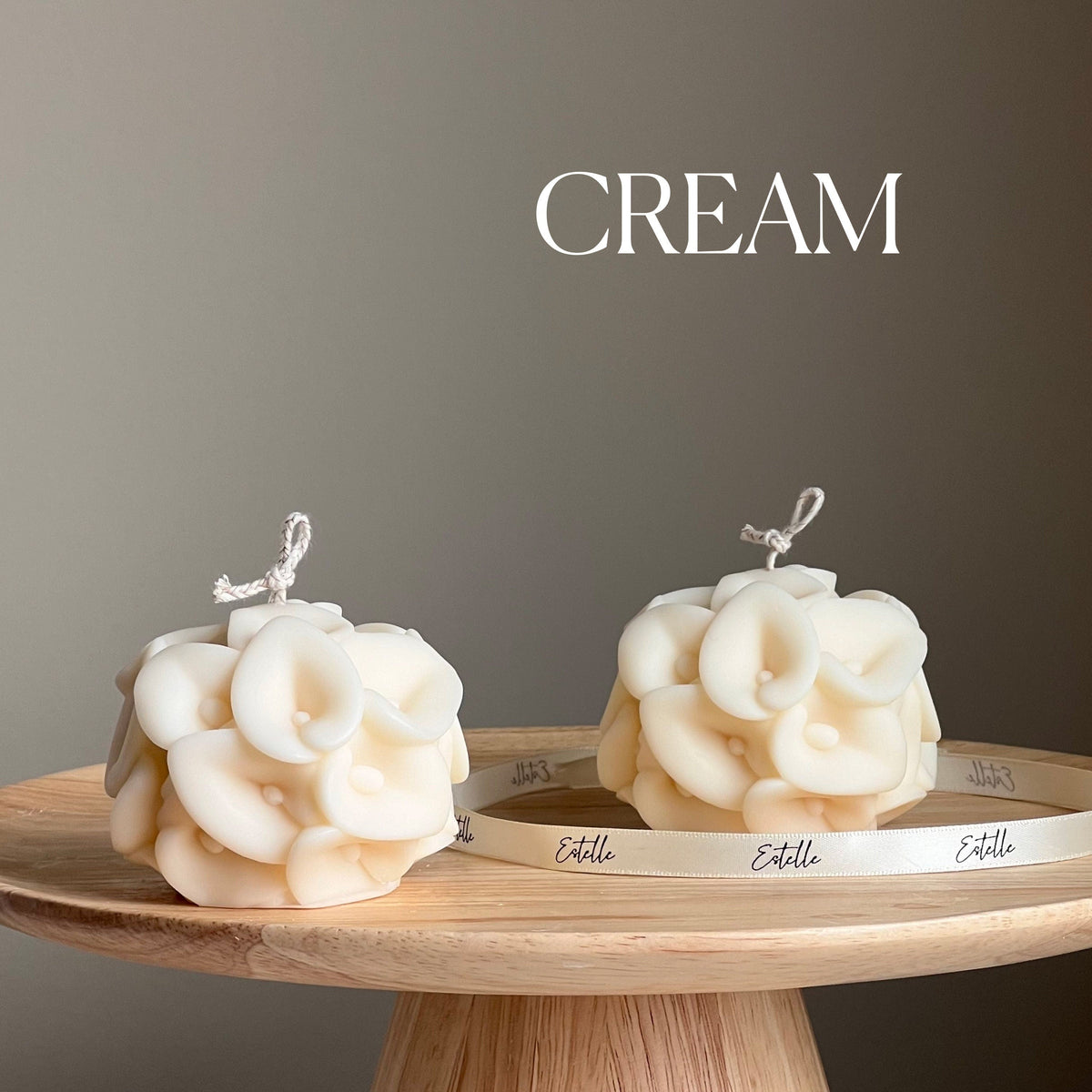Calla Lily Soy Wax Candle Ball | Handmade Home Decor-3