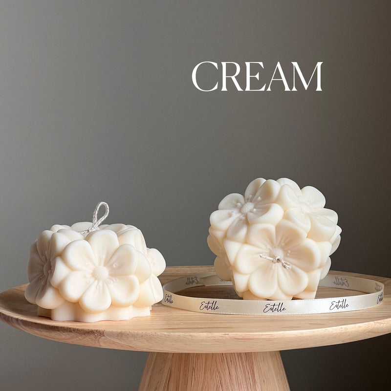Handmade Sakura Flower Ball Candle: Vegan Soy Decor-3
