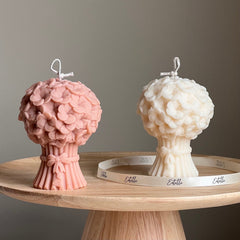 Flower Bouquet Candle | Sculptural Soy Wax Pillar Candle-1