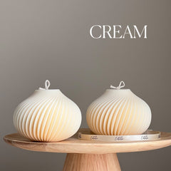 Handmade Spiral Soy Wax Candle: Minimalist Home Decor-3