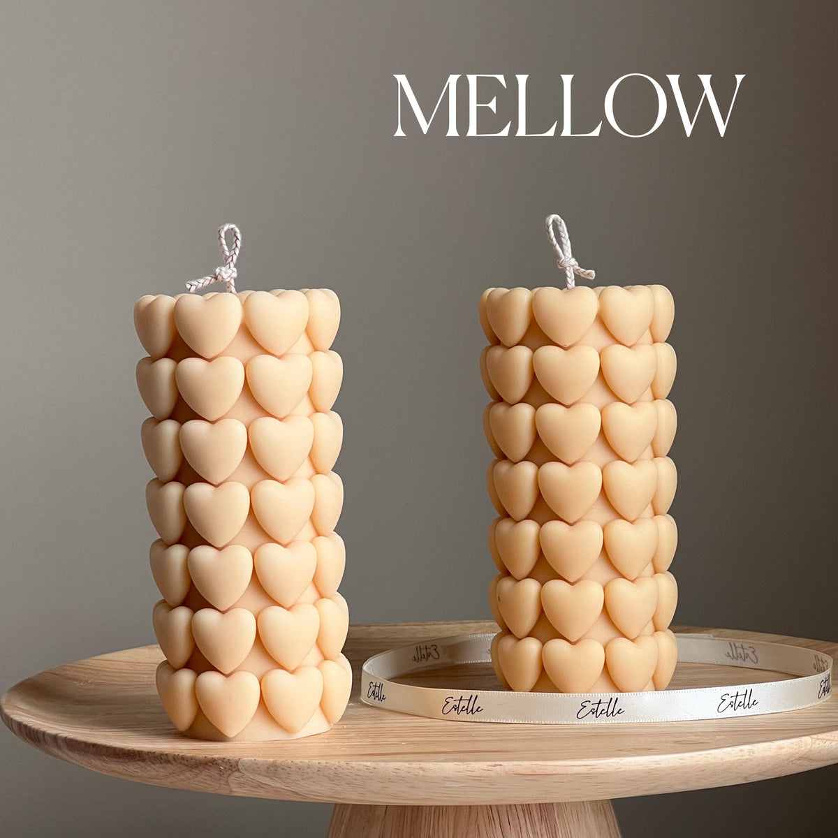 Heart Pillar Soy Candle | Sculptural Home Decor-4