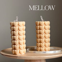 Heart Pillar Soy Candle | Sculptural Home Decor-4